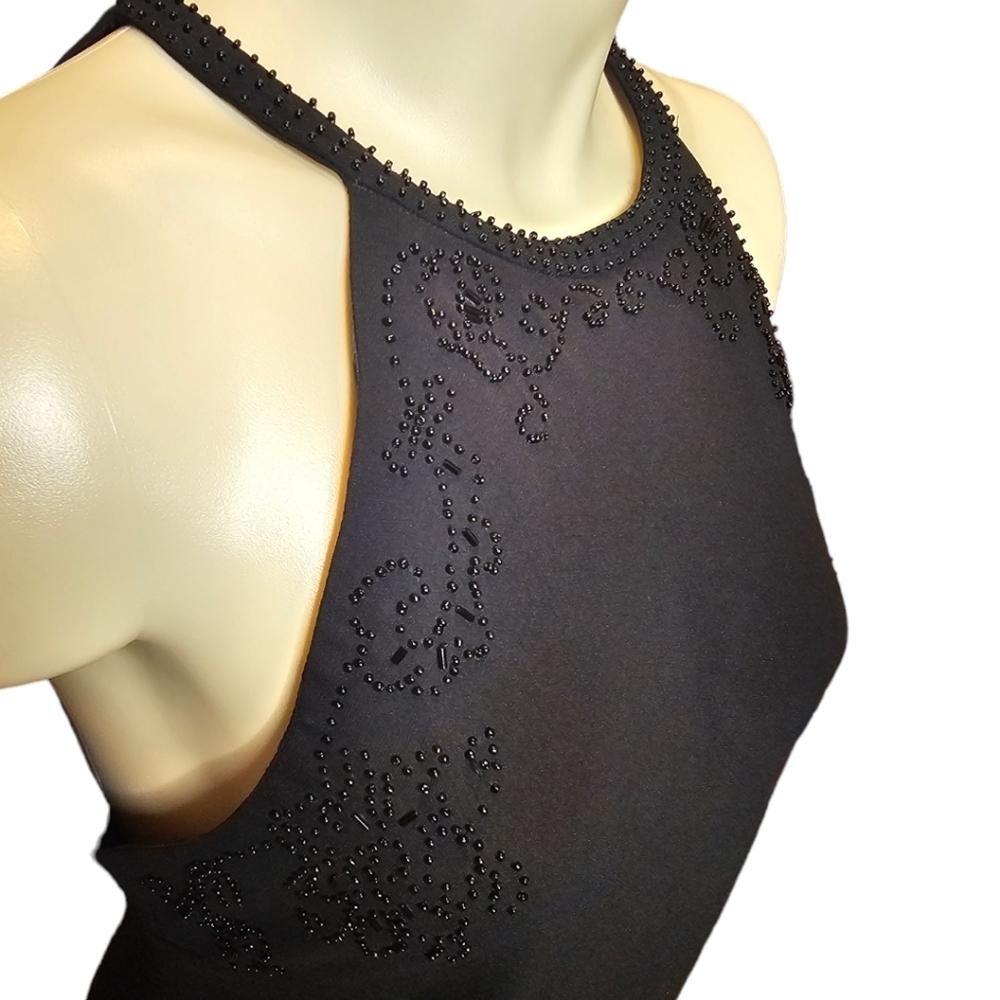 Jones New York midi dress with beaded neckline. Size 10